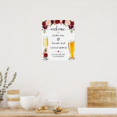 Welkom bij bubbles and brews marsala shower bord poster (Keuken)