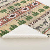 Welkom bij Cabin in Bossen Hertengewei Rustiek Hou Sherpa Deken (3/4)