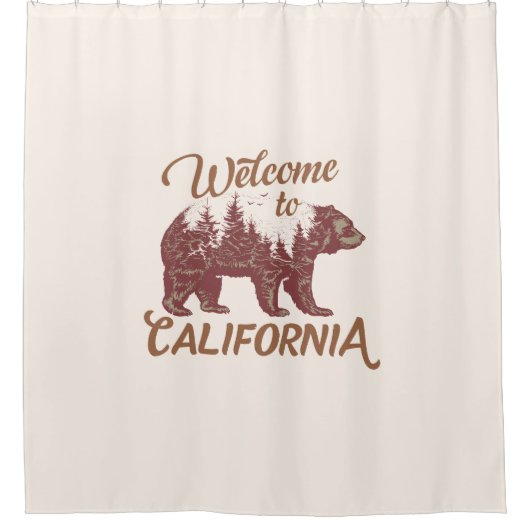 Welkom bij California Beer Douchegordijn (Voorkant)