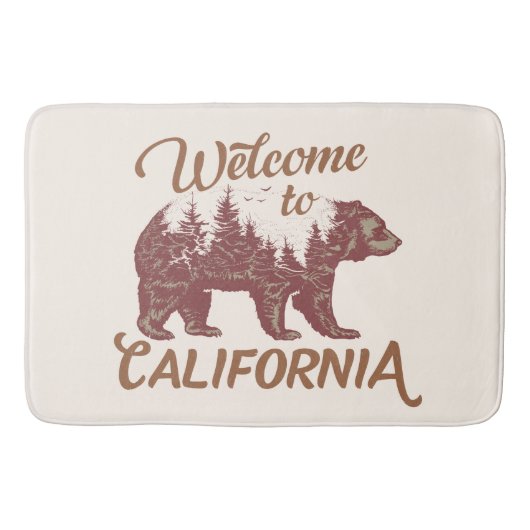 Welkom bij California Beer Forest Badmat (Voorkant)