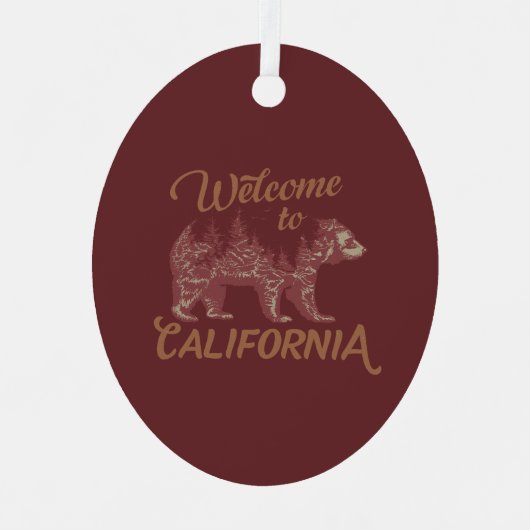 Welkom bij California Beer Forest Metalen Ornament (Voorkant)