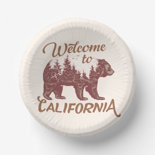 Welkom bij California Beer Forest Papieren Kommen (Voorkant)