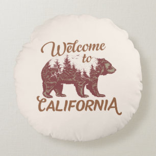 Welkom bij California Beer Forest Rond Kussen