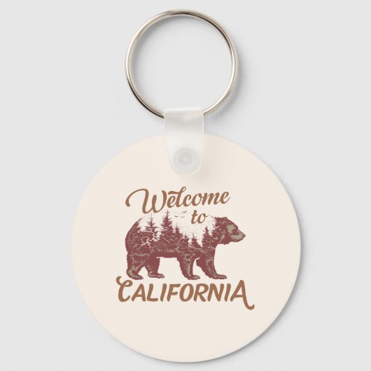 Welkom bij California Beer Forest Sleutelhanger (Voorkant)