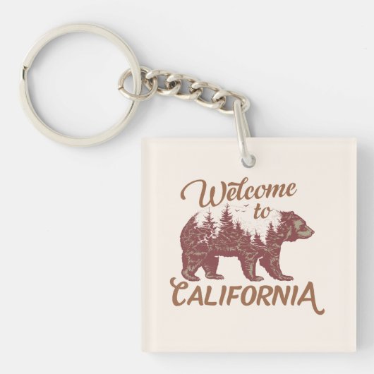 Welkom bij California Beer Forest Sleutelhanger (Voorkant)
