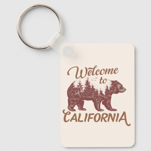 Welkom bij California Beer Forest Sleutelhanger (Voorkant)