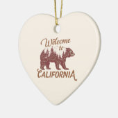 Welkom bij California Beer Keramisch Ornament (Links)
