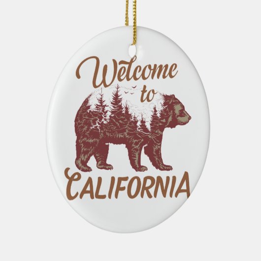 Welkom bij California Beer Keramisch Ornament (Rechts)