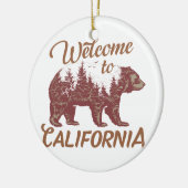 Welkom bij California Beer Keramisch Ornament (Links)