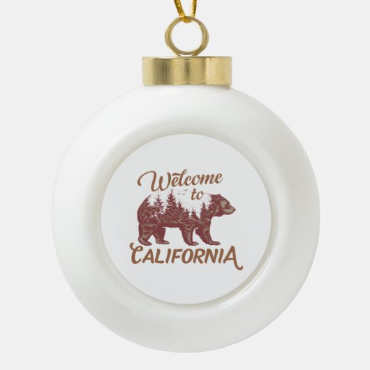 Welkom bij California Beer Keramische Bal Ornament (Voorkant)