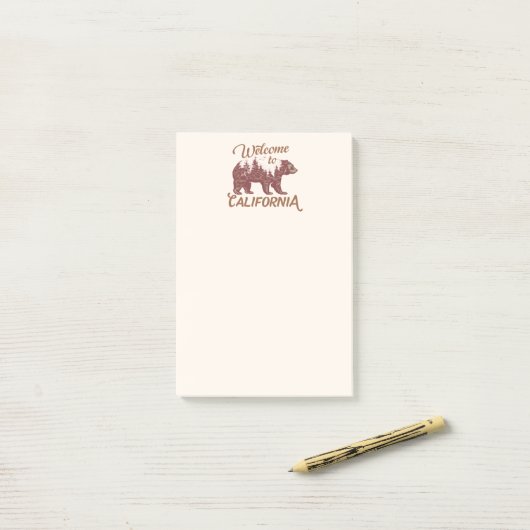Welkom bij California Beer Post-it® Notes (Op bureau)