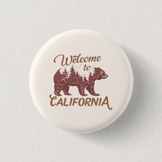 Welkom bij California Beer Ronde Button 3,2 Cm (Voorkant)