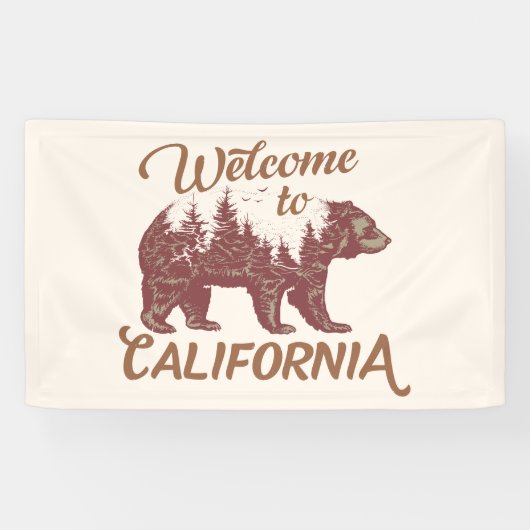 Welkom bij California Beer Spandoek (Horizontaal)
