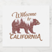 Welkom bij California Forest Beer Likeurfles Etiket (Enkel label)