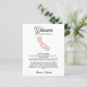 Welkom bij CALIFORNIA Letter & Itinerary ANY COLOR (Staand voorkant)