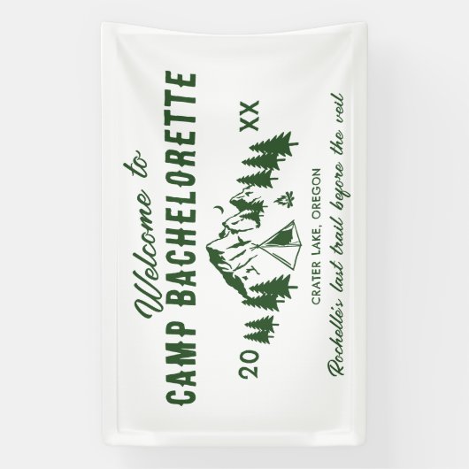 Welkom bij Camp Bachelorette Spandoek (Verticaal)