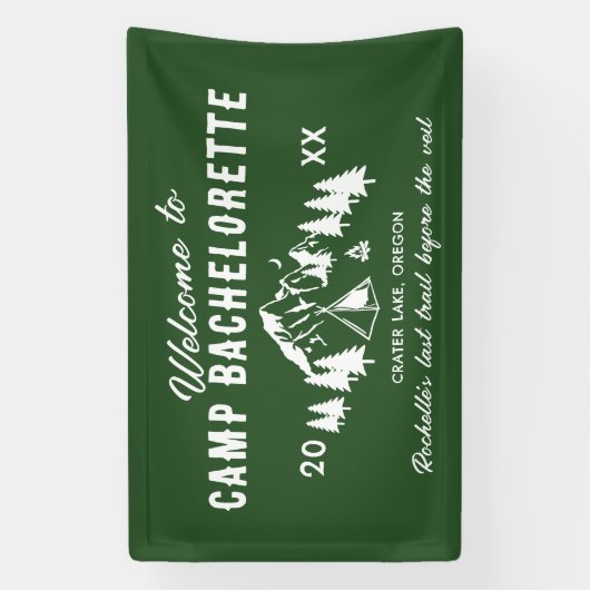 Welkom bij Camp Bachelorette Spandoek (Verticaal)