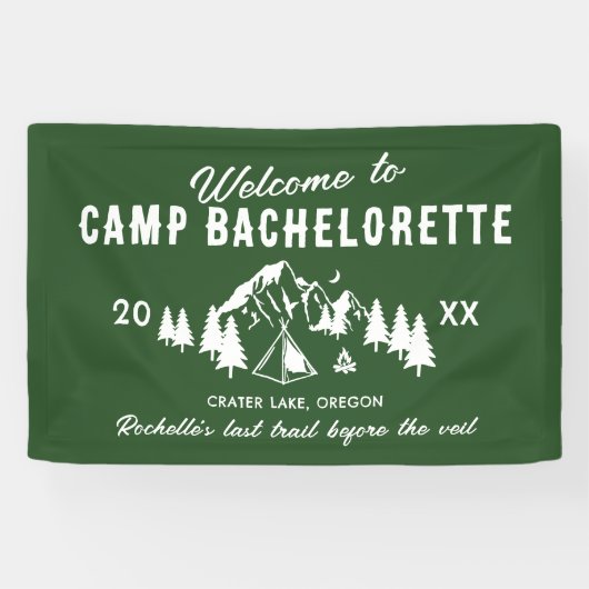 Welkom bij Camp Bachelorette Spandoek (Horizontaal)