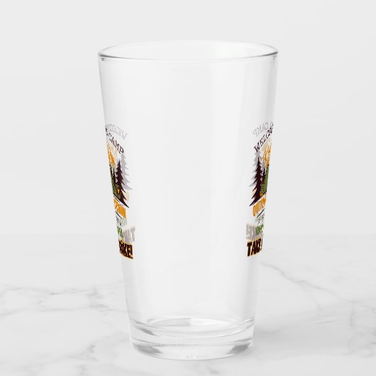 Welkom bij Camp Quitcherbitchin Happy Camper Glas (Rechts)