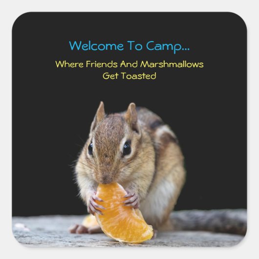 Welkom bij Camp Vierkante Sticker (Voorkant)