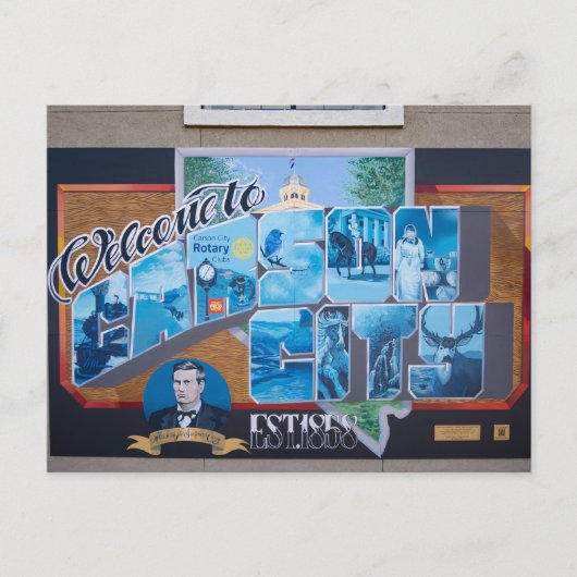 Welkom bij Carson City, Nevada Briefkaart (Voorkant)