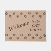 Welkom bij Cat House Deurmat (Voorkant)