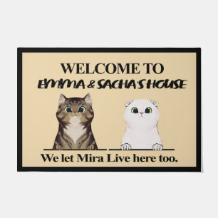 Welkom bij Cats House Rug, persoonlijk kat Deurmat