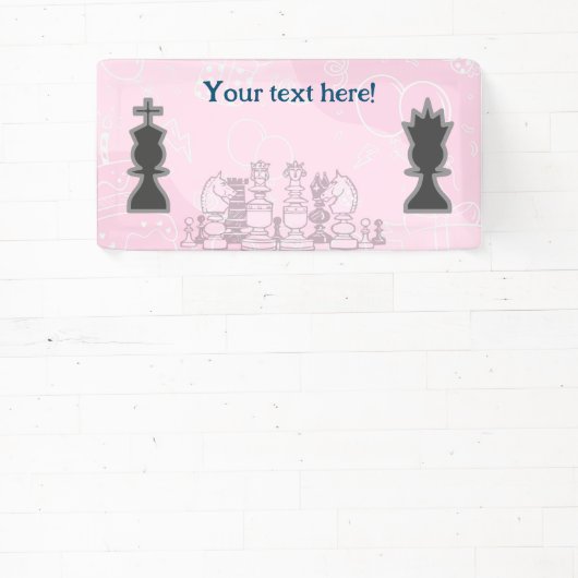 Welkom bij Chess Party Spandoek (Insitu)