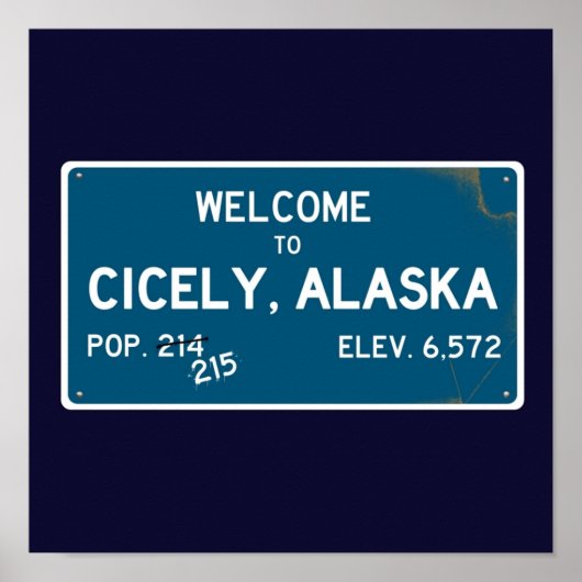 Welkom bij Cicely Alaska Northern Exposure Poster (Voorkant)