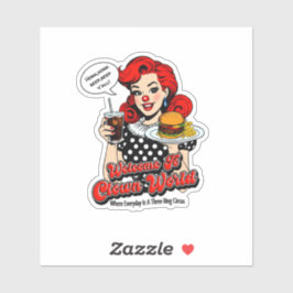 Welkom bij Clown World Custom-Cut Vinyl Sticker