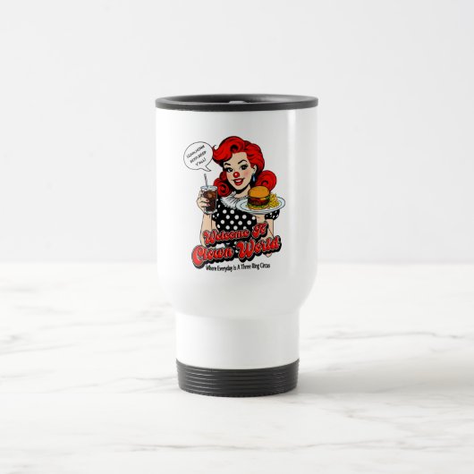 Welkom bij Clown World Travel Mug Reisbeker (Center)