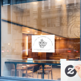 Welkom bij Coffee Shop Name QR Code-vensterfolie Raamsticker