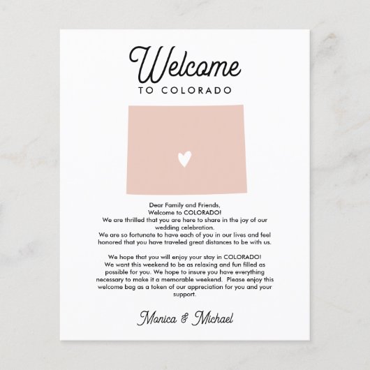 Welkom bij COLORADO Letter & Itinerary ELKE KLEUR (Voorkant)