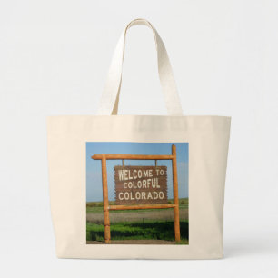 Welkom bij Colorful Colorado Grocery Canvas tas