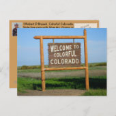 Welkom bij Colorful Colorado Post Card Briefkaart (Voorkant / Achterkant)