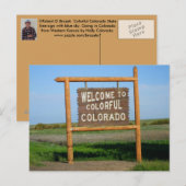 Welkom bij Colorful Colorado Post Card Briefkaart (Voorkant / Achterkant)