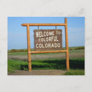 Welkom bij Colorful Colorado Post Card Briefkaart