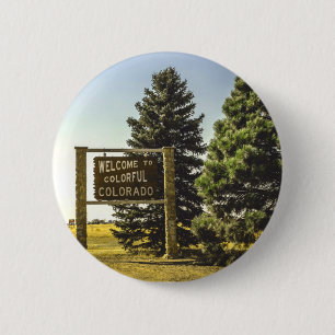 Welkom bij Colorful Colorado Ronde Button 5,7 Cm