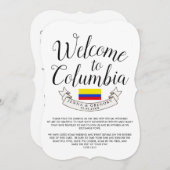 Welkom bij Columbia | Bestemming Huwelijk Douane Kaart (Voorkant / Achterkant)