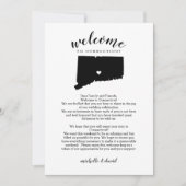 Welkom bij Connecticut Wedding Letter & Itinerary (Voorkant)