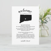 Welkom bij Connecticut Wedding Letter & Itinerary (Staand voorkant)