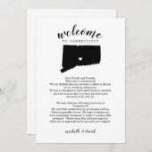 Welkom bij Connecticut Wedding Letter & Itinerary (Voorkant / Achterkant)