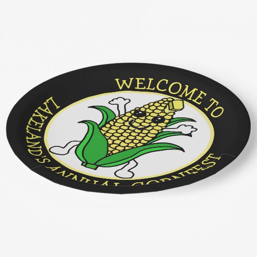Welkom bij Cornfest Personalized Papieren Bordje (Gekanteld)