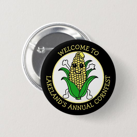 Welkom bij Cornfest Personalized Ronde Button 5,7 Cm (Voorkant /achterkant)