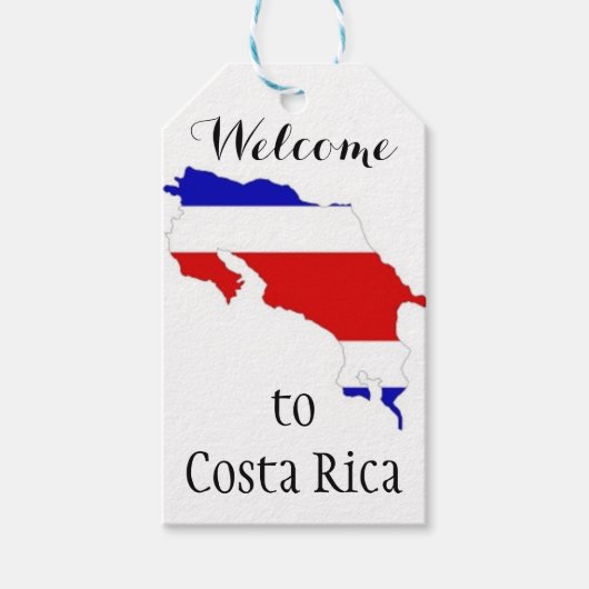 Welkom bij Costa Rica Destination Wedding Gift Lab Cadeaulabel (Voorkant)