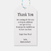 Welkom bij Costa Rica Destination Wedding Gift Lab Cadeaulabel (Achterkant)