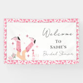 Welkom bij Cowboy Boots & Bubbly Vrijgezellenfeest Spandoek (Horizontaal)