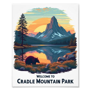Welkom bij Cradle Mountain National Australian Foto Afdruk