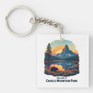 Welkom bij Cradle Mountain National Australian Sleutelhanger