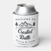 Welkom bij Crested Butte Co Wedding Minimalist Blikjeskoeler (Blikje Voorkant)
